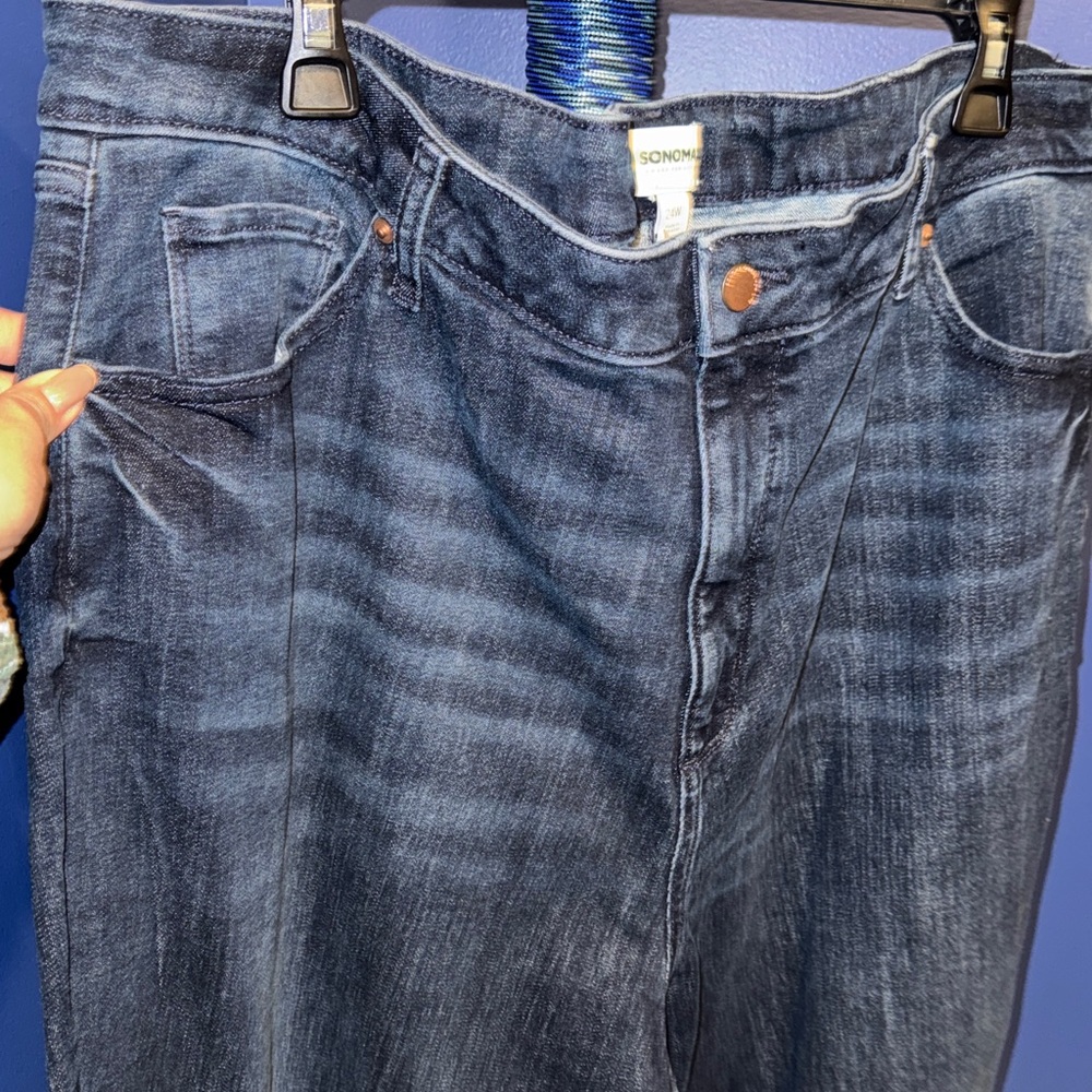 Sonoma-NWOT Dark Blue High-Rise Skinny Jeans Size 24W - Picture 7 of 14
